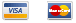 We accept visa and mastercard